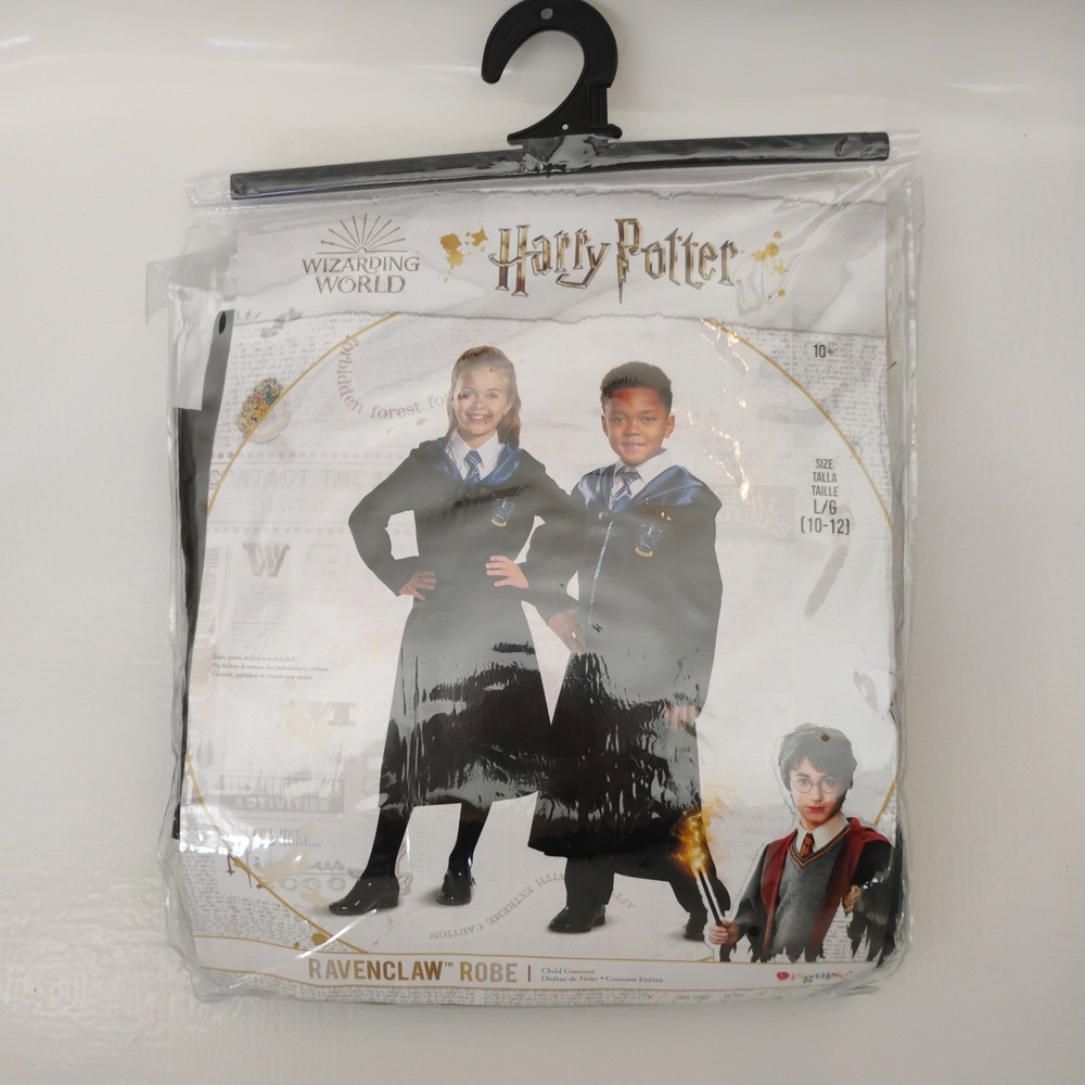 Disguise Harry Potter Ravenclaw Robe Kids Costume Large 10-12 Hooded Cloak NEW